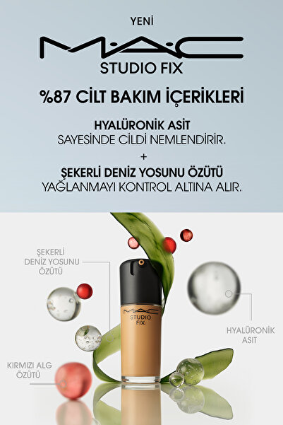 M.A.C 24 Saate Kadar Kalıcı Mat Fondöten - Studio Fix Fluid Spf15 - Renk: Nc15 - 30ml