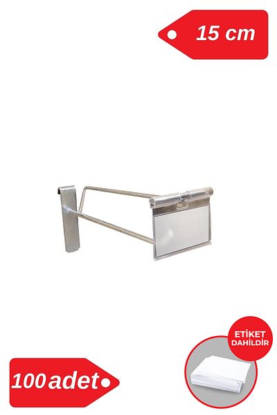 Manken İstanbul 15 Cm - 100 Pieces Galvanized Labeled Wire Board Hook Shelf Hanger