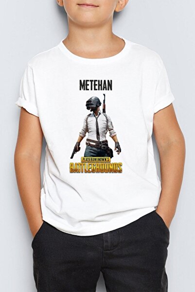 Morinna Isme Özel Pubg Baskılı Çocuk Tişört T-shirt Mr-02