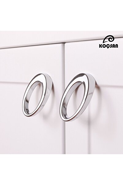 KOÇSAN Inel lateral cromat 32 mm mâner de lux pentru mobilier de bucătărie rustică dulap sertar mâner