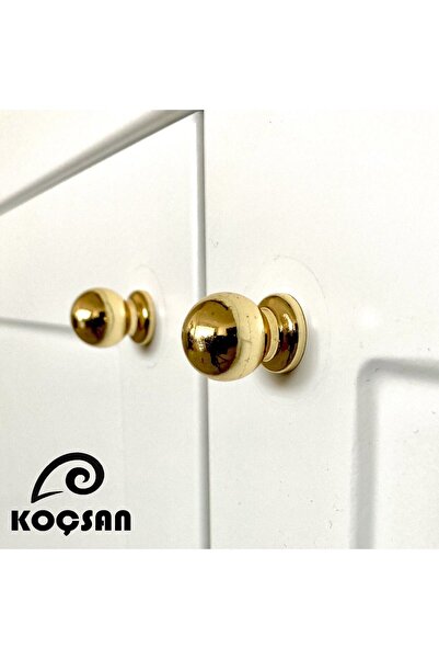 KOÇSAN Marble Gold Button Handle Luxury Country Kitchen Furniture Cabinet Drawer Handle
