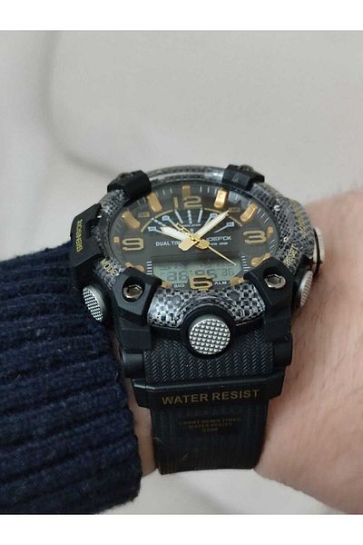 Joefox Men's Wristwatch Digital Analog Silicone Cord 1252