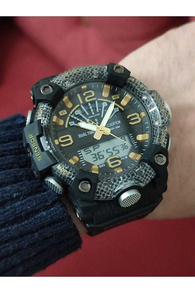 Joefox Men's Wristwatch Digital Analog Silicone Cord 1252
