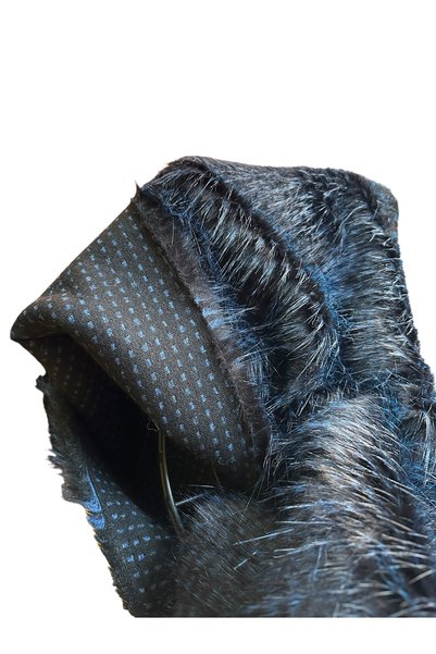 PLUSH STUDIO Tsc Navy Blue Imported, Long Furry Plush Fabric 50x150 Cm Textile, Home Textile, Decorative