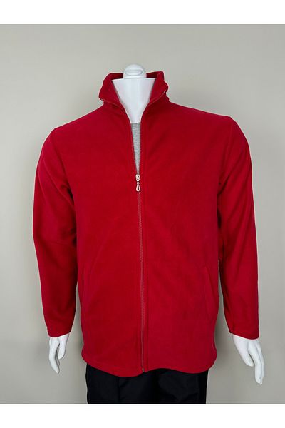 ADALILAR İŞ ELBİSELERİ Polar Coat Zippered 2 Side Pockets (RED)
