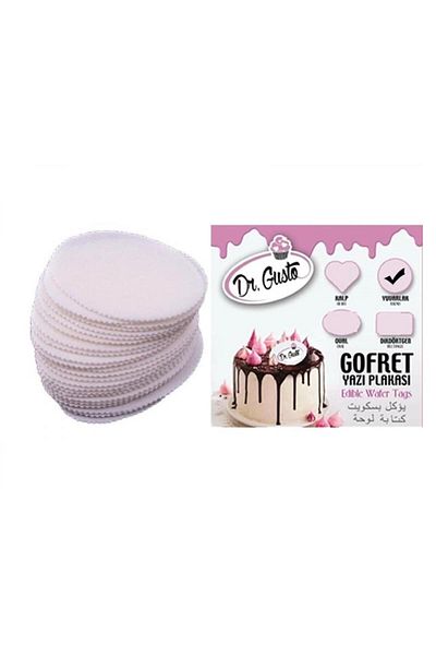 Dr. Gusto Pack of 25 Round Wafer Writing Plates