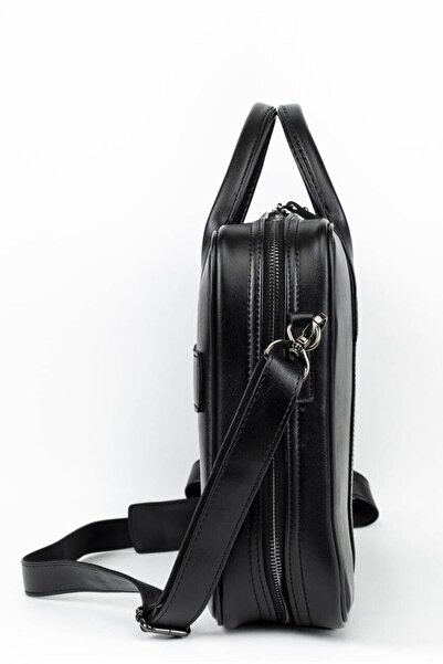 Sevinç Çanta Черен кожен органайзер за Macbook - куфарче за лаптоп 13" и 14"