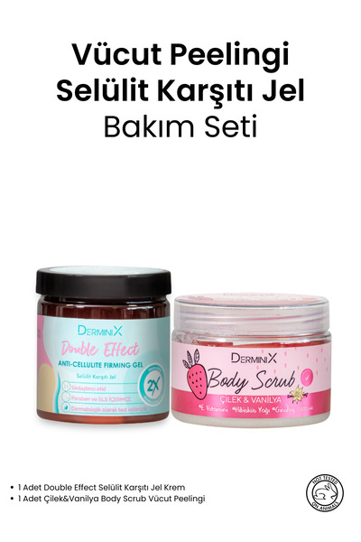 Derminix Vücut Peelingi Selülit Karşıtı Jel Fırsat Paketi (body Scrub Çilek V...