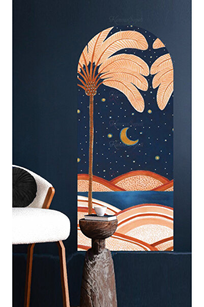 KanvasSepeti Kendiliğinden Yapışkanlı Kalın Kanvas Dokulu Dekoratif Bohem Art...