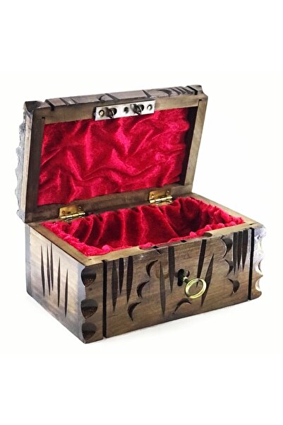 Otantik Hediyelik Ceviz Ağacından Mücevher Hediyelik Kutu Korsan 5 Pipoluk Te...