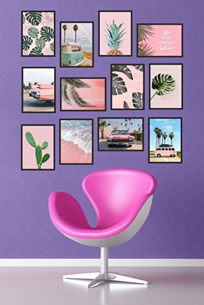 Biz Dijital Tablo Modern Style Tablo 12 Parça Çerçeve Görüntülü Mdf Tablo Seti