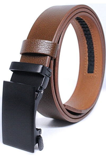 Livize Curea pentru bărbați din piele de bivolit cu cataramă automată și fara gauri