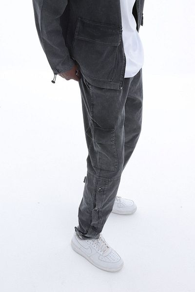 King Brothers Cargo Pants with Buttons on the Sides and Adjustable Legs