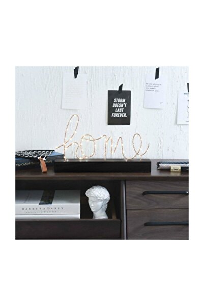 CajuArt Ev Home Yazılı Pilli Led Işık Ev Dekor Aydınlatma Lamba