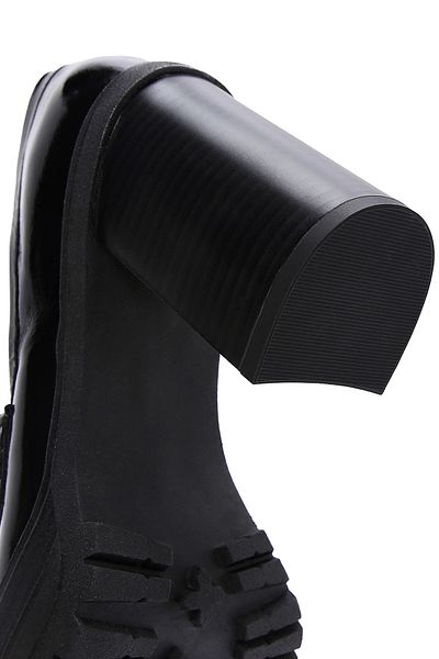 Derimod Black Patent Leather Women's Loafer - Heeled Shoes