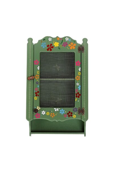 Orta Sofa Country Yeşil Tel Dolap