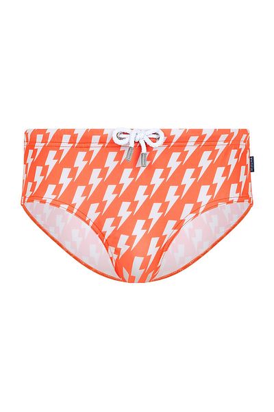 Whitefin Orange Stylish Slip Swimsuit