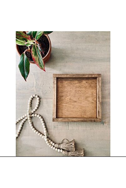 IMKER HOME Kare Dekoratif Mutfak Banyo Tezgahüstü Düzenleyici Organizer Ahşap...