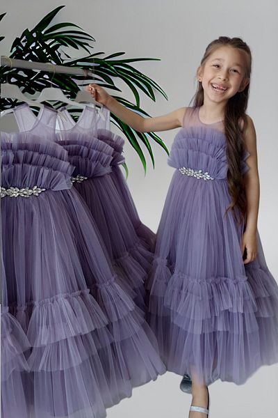 LEON CLUB Girl's Lilac Evening Dress