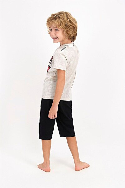 SPIDERMAN D4549-3 Rolypoly Spiderman Capri Pajama Set 3-9 Years Beige