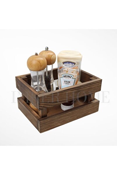 IMKER HOME Dekoratif Ahşap Sosluk Kaşıklık Yağdanlık Ekmeklik Mutfak Tezgah D...