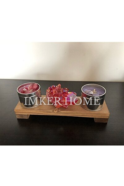 IMKER HOME Dekoratif Ahşap Stand Sunum Tahtası Mutfak Düzenleyici Sosluk Yağd...