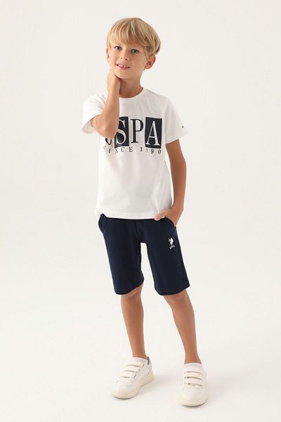 U.S. Polo Assn. Plain Color Bermuda Suit for Boy