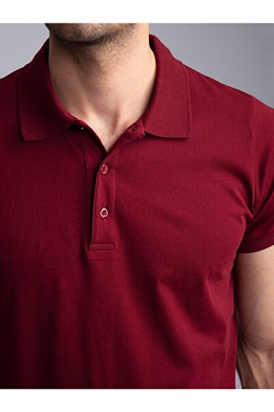 NZY Tekstil Tricou unisex roșu Claret Polo Guler școlar