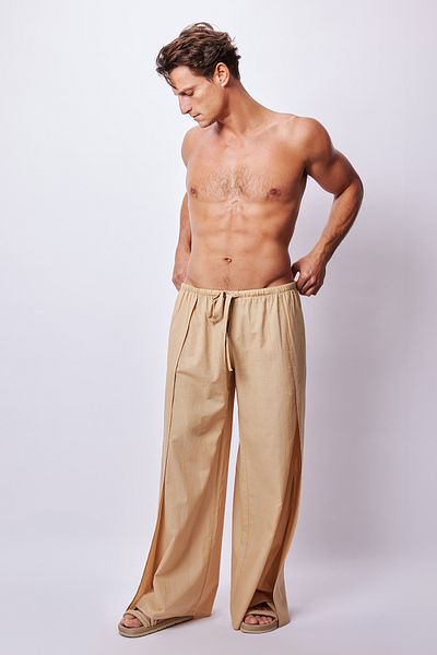 Dear Deer Beige Baggy Cut Trousers