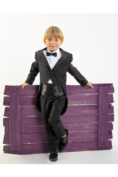 Edlis Erkek Çocuk Siyah Smokin