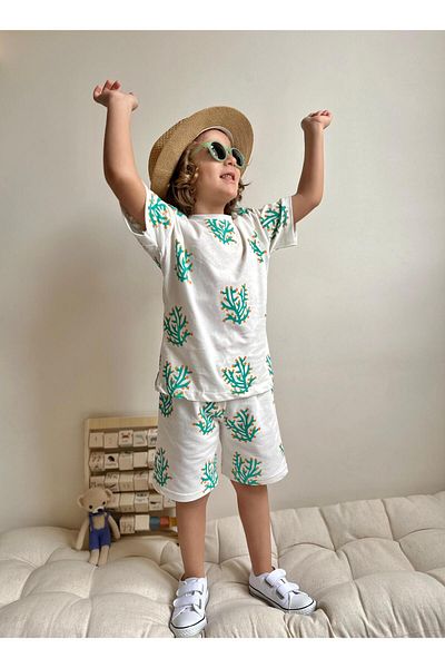 YİGİT BUTİK Boy's Set - Yigit Boutique Printed Shorts
