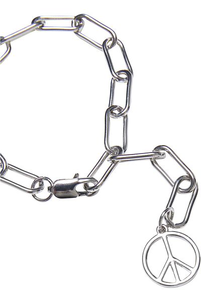 Urban Classics Unisex-Armband mit Y-Kette und Peace-Anhänger