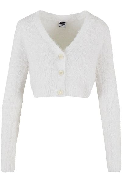 Urban Classics Damen Ladies Cropped Feather Cardigan