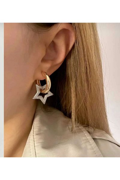 Mcgsteel A Quality Steel Zircon Vip Earrings