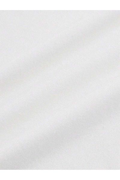 Jose Clothing Λευκή στάμπα Γυναικεία Crop Μπλούζα - Κοντό μανίκι
