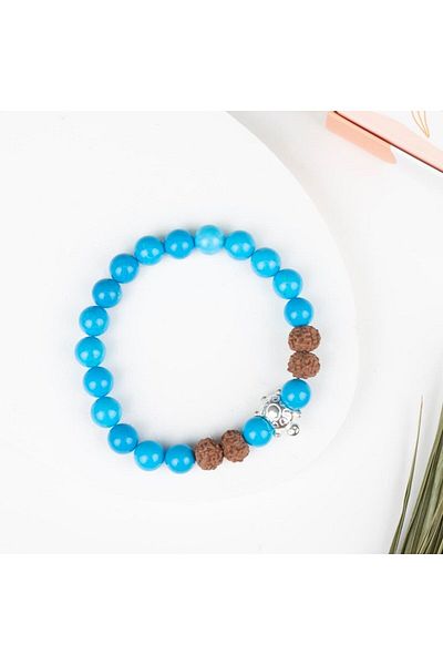 Mitr Blue Tibetan Bracelet with Natural Stones