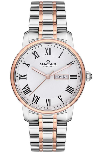 Nacar KLASİK GÜMÜŞ - ROSE ERKEK KOL SAATİ NC34-2906197-ESM