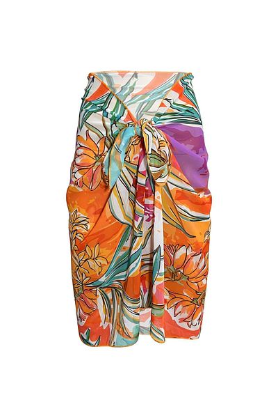 Bolder Tara Orange Orange Floral Chiffon Pareo (147*70)