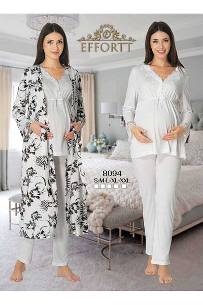 effort Luxury Maternity and Maternity Pajamas and Dressing Gown Set