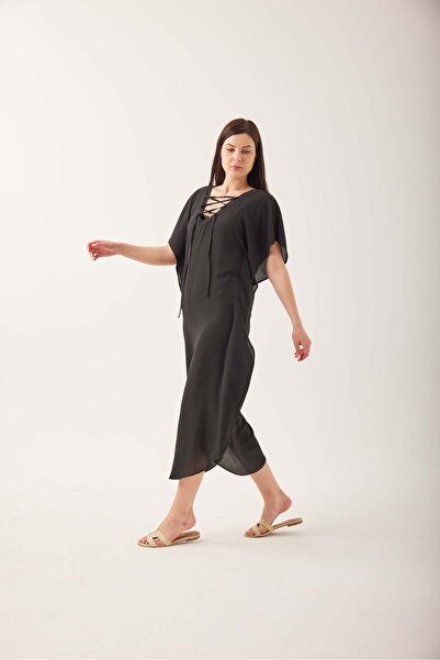 MY NEFTİ Black String Pareo