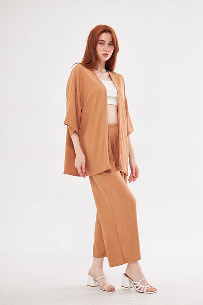 brako tekstil Set kimono pentru damă cu croiala relaxată - Set de jos și de sus