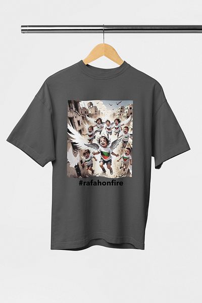 Korefanzin Trend Korefanzin Free Palestine - Rafahonfire Oversize T-shirt 40 17694ss