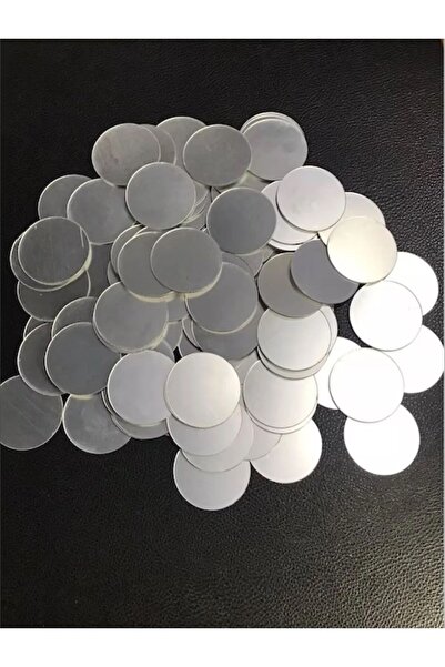 EvimHobi Dekor Süs Yuvarlak Ayna Gümüş 75x Adet Pleksi Dekoratif - 4 Cm X 4 Cm