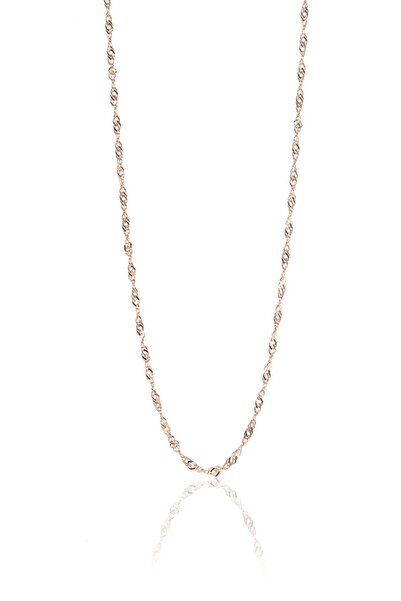 Söğütlü Silver Kadın Gümüş Rose Singapur Modeli 45 Cm Zincir SGTL8935