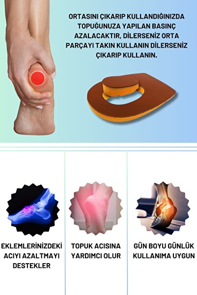 Lord Mountain Heel Relief Deri Topuk Dikeni Tabanlık,Topuk Yumuşatıcı İç Taban,Gizli Topuk Dikeni Tabanlık Kiremit