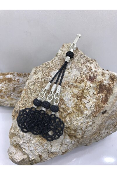 KAZZAZE Combinație de argint negru Love Knot Triple Silver Tasbih Tassel