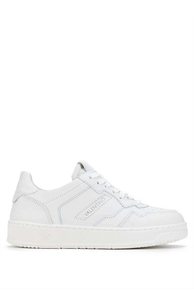 Mario Valentino White Unisex Genuine Leather Sneakers - Sports Shoes