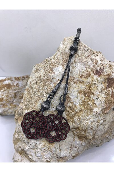 KAZZAZE Unisex Κόκκινο Love Knot Οξειδωμένη Διπλή Φούντα