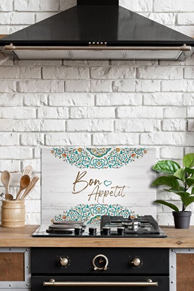 Decovetro Захисний екран для плити з малюнком Bon Appetit - 76x50 см
