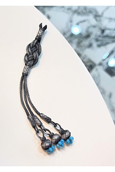 KAZZAZE شرابة فضية مؤكسدة بزخارف إنفينيتي مناسبة لجميع المسببات